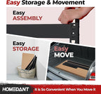 HOMEDANT 47.7" W 5 Tier Heavy Duty Garage Shelving Adjustable Metal Rack Storage Shelves Standing Shelf Unit Organizers Industrial Warehouse Basement Black 1Pack