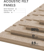 Large Felt Bulletin Board 36"x24" Cork Board Alternative - 6 Pack with 40 Safe Removable Adhesive Tabs, Cork Boards for Walls for Home Office Classroom Pin Board-Taupe