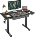 Agilestic Standing Desk with 2 Drawers, Adjustable Height Electric Desk with Storage, 48 x 24 Inches Sit Stand Up Computer Table for Work Office Home, Black