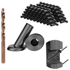 BLIKA 80 Pack 25 30 35 Degree 1/8" Black Cable Railing Angle Beveled Protector Sleeves, T316 Stainless Steel, Angle Protector Sleeves Deck Stair Cable Railing Hardware Kit for Wood Posts