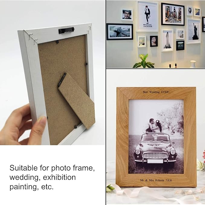 150 Pack Small Sawtooth Picture Hangers Steel Picture Hangers Picture Frames Hangers with Screws Picture Hang Solutions, for Hanging Clock Paintings Artwork Picture Frame Hook Photos (Black)
