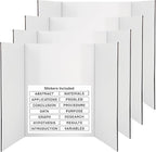 White Tri-Fold Presentation Board 28" X 40" Display Exhibition Board Lightweight and Portable with Smooth Surface Great Business presentations (Pack of 4) - by Emraw