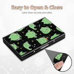 BWEGRHE Slim Credit Card Holder, Princess Frog RFID Blocking Metal Wallet for Men & Women, Aluminum Minimalist Hard Case Pocket-Sized Business Cards Organizer (Fits Up to 10 Cards)
