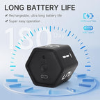 Exlliy Productivity Timer 1, 5, 10, 30, 60 Minutes Preset, Desk Cube Timer with Gravity Sensor/Mute/Vibration for ADHD, Work, Study, Kitchen, Back to School (1, Black)