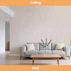 Tao.space 6 Pack Acoustic Panels 3D Wave Sound Proof Foam for Walls, 47.2"x11.8" Self-Adhesive Sound Absorbing Panels for Noise Reduction in Home Office & Studio, Decorative Wall Tiles (Camel)