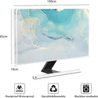 Baocicco Blue Green Marble TV Display Screen Cover 58, 59, 60 Inch Creative Anti-Static Dustproof Monitor Accessories Laptop LCD Cover Modern Screen Television Decoration for LED LCD OLED TVs