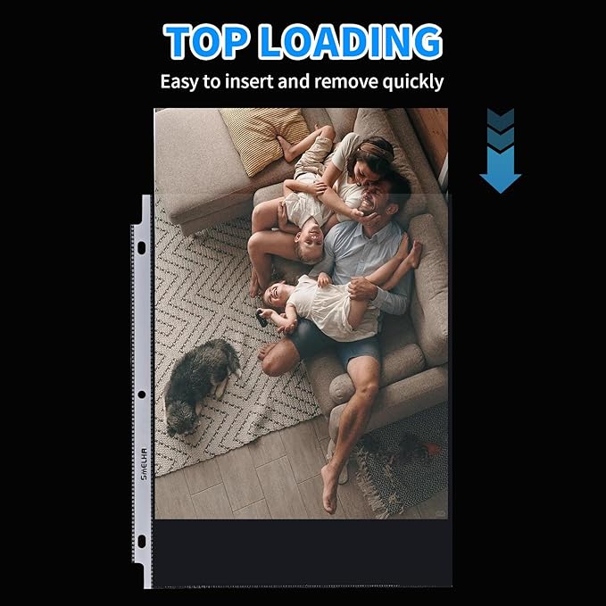 Sheet Protectors 400 Page,Page Protector 8.5" x 11" ，Upgraded Clear Plastic Page Protectors,for 3 Ring Binder, Top Loading Paper Protector with Reinforced Holes,Holds Multiple Sheets，Letter Size