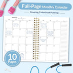 Fitness Journal Workout Planner for Women & Men, A5 (6.4" x 8.3") Workout Journal Log Book Planner Gift for Track Gym Essentials, Home Workouts, Track Progress, Achieve Wellness Goals, Grey Blue