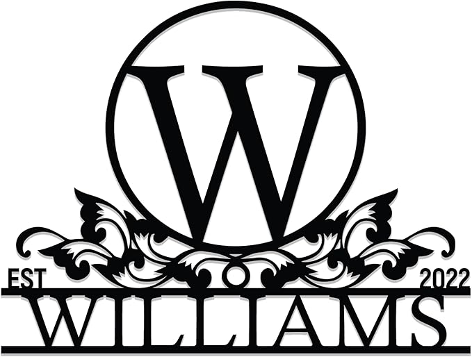 Personalized Metal Name Signs, Split Letter Monogram Wall Art Decor, Durable Steel Family Last Name Decor, Custom Signs Indoor or Outdoor, Personalized Wedding Gifts, Housewarming Gift