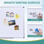 72 x 40 Inch Large Magnetic Whiteboard for Wall - Anti-Ghosting Dry Erase Board for Office Collaboration, Classroom Teaching & Agile Management - Silver Aluminum Frame (6 x 3.3 Ft)