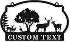 Personalized Deer Bear Metal House Numbers for Outside，Custom Address Sign for Houses，Hanging Mailbox House Number ，Lamp Post Address Plaques，Metal Name Sign Outside，Housewarming gifts，Home Decor