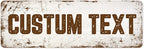 Custom Sign, Custom Street Sign, 11 Font Colors, 13 Font Styles, 4 Hole Options, 22 Sizes, 6x18 Inches, Rust Free DiBound, Fade Resistant, Made in USA by My Sign Center (Rustic)