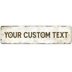 Rustic Custom Sign, Personalized Metal Signs, Gift for Him Men Dad, Man Cave, Indoor and Outdoor Use, 4x18 Inches, ACM, Fade Resistant, Made in the USA
