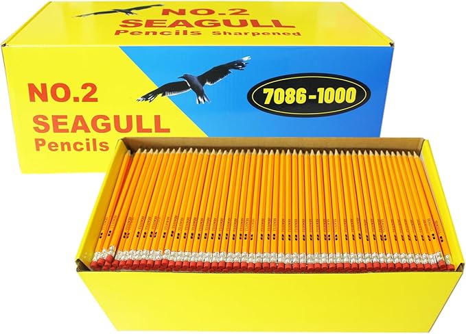 1000 Count Bulk Pack Pencils Pre-sharpened with Erasers Yellow Graphite Pencils for Back to School Teacher Supplies, No. 2 HB for Writing Drawing Sketching, Kids Party Favors