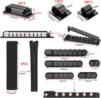 189PCS Cable Management Kit, 6 Cable Sleeve40 Cable Clips with 11Cord Holders, 2 Roll Self Tie, 10 Self Adhesive Cord Organizer, 100 Fastening Cable Ties,10 Cable Zip Tie Mounts