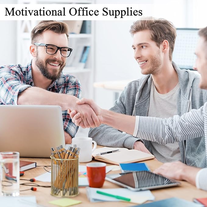 Fulmoon 50 Pcs Employee Appreciation Gifts Bulk Inspirational Bamboo Pens Motivational Thank You Wood Writing Ballpoint Pens for Coworkers Team Staff Leadership Teacher Student Back to School Gifts