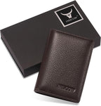 Leather Business Card Case Holder for Men & Women, Italian Calfskin