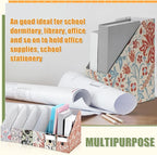 PerKoop 6 Pcs Magazine File Holder Foldable Decorative Cardboard File Folders 6 Patterns Floral Colored Magazine Rack with Printable Sticker Labels for School Office Home Desk (Floral)