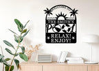 Personalized Pool Sign, Pool Gift, Custom Pool Decor, Custom Metal Pool Sign, Bar Wall Decor, Swimming Pool Metal Sign, Personalized Palm Tree Metal Sign, Custom Metal Sign, Housewarming Gift