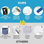 ABEYATH 10 Pack Extra Thick ID Card Name Badge Holder Heavy Duty Waterproof Clear Plastic PVC Vertical Sleeve Pocket Resealable