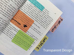 ELII 500 PCS Tabs for Annotating Books, Clear Book Tabs Sticky Index Tabs Sticky Notes,Labels for Pages Notebooks