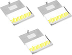 Stephanie Imports Set of 3 Slim & Minimalist Metal Business Card Holder Unisex Case (Silver Plate Ridges)