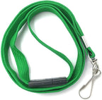 Bird Fiy Lanyards Safety Black Lanyards Neck Flat Premium Breakaway Badge Lanyard with J-Hook for ID Nametag Badge Holder (Green, 25 PCS)
