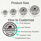 Personalized Christmas Gifts 2025, Custom 50th/40th/60th/70th/30th/1-99 Years Wedding Anniversary Sign Gifts for Couples Parents, Custom Metal Monogram Sign Personalized Family Name Signs