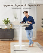ErGear Electric Standing Desk with 4 Drawers, Height Adjustable Desk with Storage, C-Clamp Mount Compatible, Computer Home Office Table with Cable Management Tray