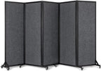 Strongbird Office Divider,Room Partition, Privacy Partition Separator,Portable Commercial Screen Dividers,Classroom School Dividers,10'6"W x 6'7"H,5 Panel,Grey