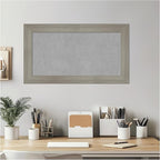 Amanti Art Grey Framed Magnetic Board 16x28 Small Vision Board for use with Magnets, 100% Metal Sheet to Display Items as Office Decor or for Home Organization in mudroom, Kitchen or Kids Room