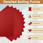 Silunkia 300 Sheets Christmas Red Cardstock 8.5 x 11 Printer Paper, 75lb Heavyweight Dark Red Paper Card Stock for Cards Making, Greeting Cards, School Crafting, Wedding Invitations