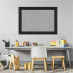 Amanti Art Black Framed Magnetic Board 20x28 Medium Vision Board for use with Magnets, 100% Metal Sheet to Display Items as Office Decor or for Home Organization in mudroom, Kitchen or Kids Room