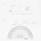 EBOOT 50 Pcs Math Protractors Plastic Protractor 180 Degrees, 4 Inches(Clear)