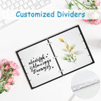 Binder Dividers for 3 Ring Binder, 1/5 Cut Tabs, Letter Size, Blank Write On Page Dividers with 5 Big Tabs for School Office Home, 8 Sets, 40 Dividers, White