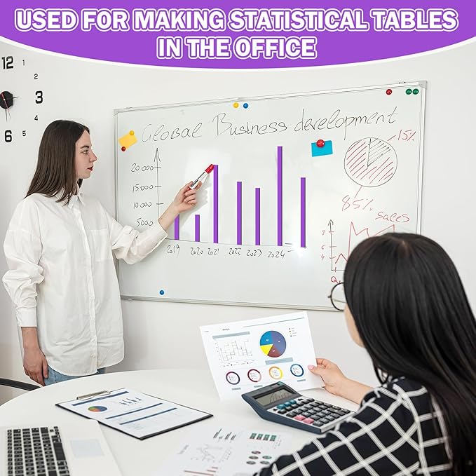 AmazingSpark Magnetic Tape Roll Thin Strips, 0.39 Inch x 66 Feet Magnetic Board Dividers Whiteboard Graphic Decorative Tape Marking Line for Classroom Office Art Accessories(Purple)