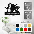 Custom Motorcycle Couple Metal Signs Personalized Biker Couple Name Sign Custom Garage Decor Motorbikes Wall Art Decor Motorcycle Sign Wedding Valentine's Day Gift for Couples