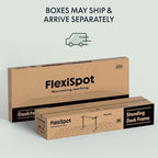 FLEXISPOT EN1 One-Piece Standing Desk with 1-Inch Thick Seamless Desktop, 48"x24" Electric Height Adjustable Desk for Home Office, Multi-Monitor Setups & Easy Assembly, Mahogany