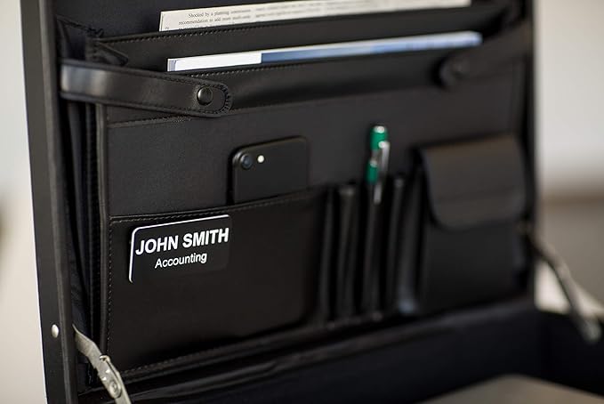 Custom Engraved Name Tag Badges – Personalized Identification with Pin or Magnetic Backing, 1 Inch x 3 Inches, Almond/Black