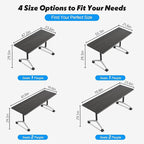 Goakwwuz Conference Room Table, Folding Conference Tables,Thicken Grey Tabletop,Flip Top Wooden Seminar Meeting Room Table for Conference Room Offices (10, Grey, 55.1”)