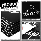 Honoson 24 Pcs Bulk Inspirational Privacy Folders for Students Cardboard Test Privacy Boards Motivational Words Desk Dividers Shield for Classroom School Study Supplies, 6 Styles(Minimalism)