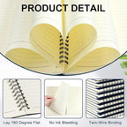 Yahenda 18 Pcs Spiral Notebook Bulk A5 Journal Lined 8.3'' x 5.5'' Writing Composition Paper Small Notepad Subject Notebook for Students Office Business Back to School Supplies (Deep Blue)