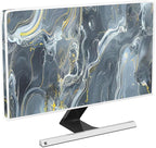 Baocicco Gray Gold Marble Waterproof 22, 23, 24, 25 Inch Anti-Static Dustproof LCD/LED/HD Aesthetic Texture Computer Screen Cover Decor Full Body Cover for Computer Screen Desktop PC Tower Protector