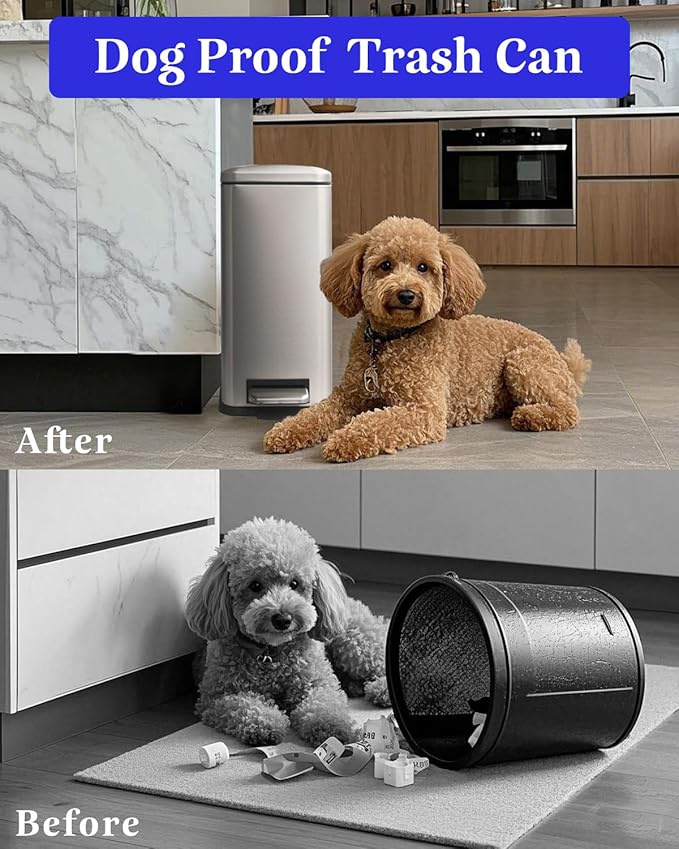 12 Gallon Slim Kitchen Trash Can, Stainless Steel Trash Can with Removal Inner Bucket and Soft-Close Lid, Pedal Garbage Can 45 Liter, Grey