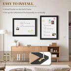 Large White Board for Wall, 36'' x 24'' Magnetic Dry Erase Board, Decorative Whiteboard, Black Vintage Wooden Frame