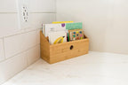 Lipper International 808 Bamboo Wood 2-Slot Office Supply Desk Organizer, 10 3/4" x 4 1/8" x 6"