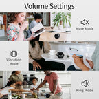 Productivity Timer Flip Gravity Sensor Cube Timer Countdown & Countup,Mute & Vibrate & Sound，5/10/30/60min & Custom Timing, Perfect for ADHD,Work,Learning,Kitchen Cooking (2, White +Black Hexagon)