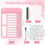 Audab 2Pcs Dry Erase Chore Chart for Kids, Magnetic Checklist Board, My Chores Slider Chart to Do List Board, Routine Reward Chart Schedule Board Task Tracker for Home Refrigerator, Wall, Desk (Pink)