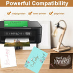 Silunkia 100 Sheets Coffee Shimmer Cardstock 8.5 x 11 Greeting Cards, 200gsm/75lb Thick Glossy Brown Card Stock for Birthday Decorations, Thank You Cards, Wedding, Scrapbooking, Party Invitations
