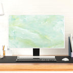 Baocicco Sage Green Marble Waterproof TV Dust Cover 70 Inch Anti-Static Dustproof Abstract Creative Desige Television Accessories TV LCD Screen Texture TV Decoration for Tablet